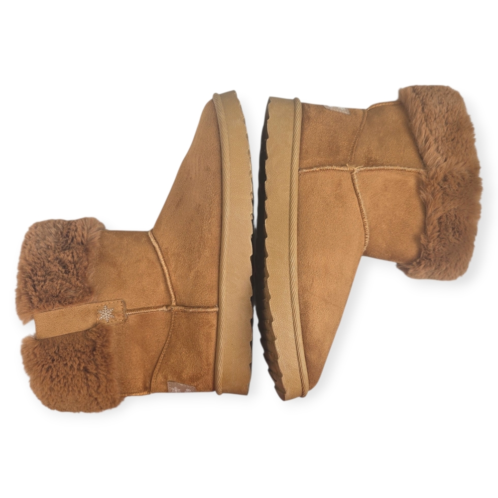 Esmara Women's Brown Cumfy Fuax Fur Ankle Boots Sz 7 -